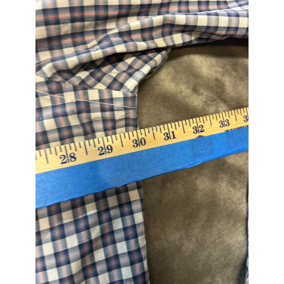Foundry Blue/Pink Check Easy Care Long Sleeve Oxford Shirt 3XLT - Picture 5 of 6
